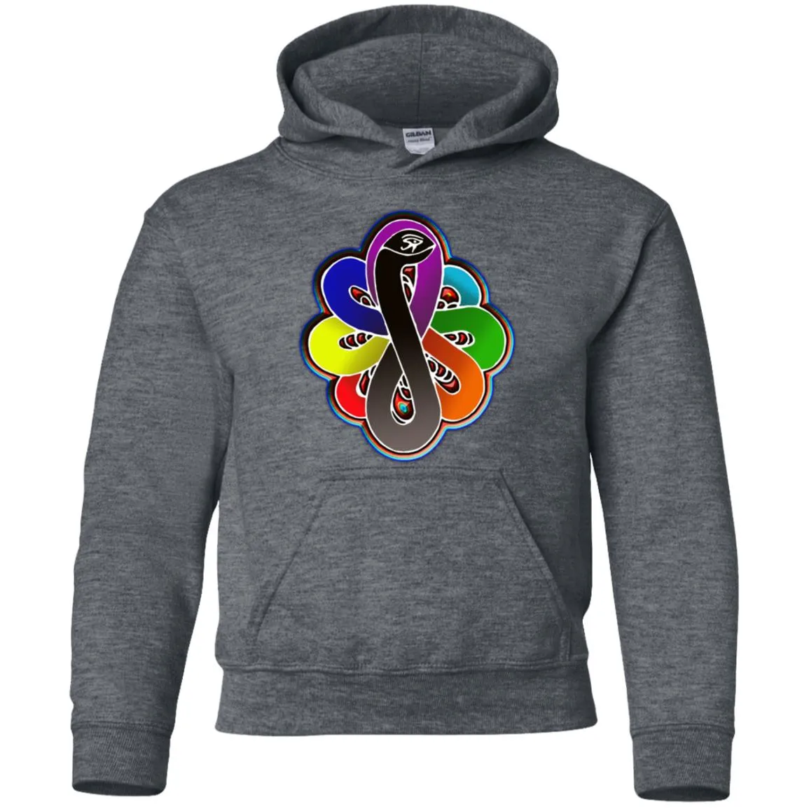 Infinity Snake of B-mwelo(chakras) Youth Pullover Hoodie