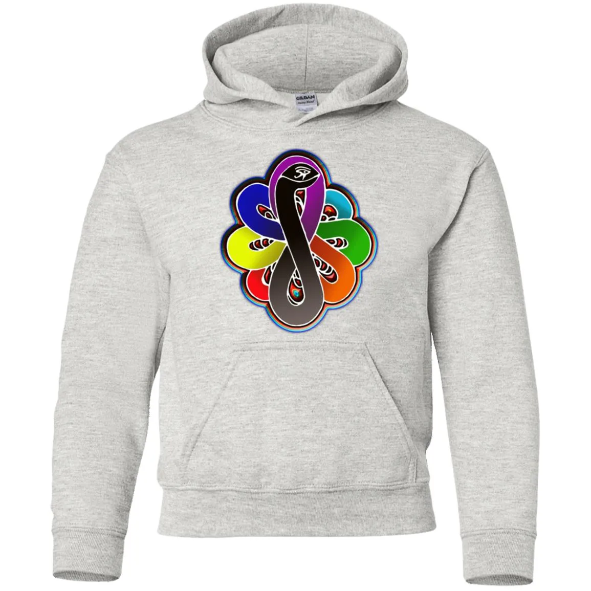 Infinity Snake of B-mwelo(chakras) Youth Pullover Hoodie