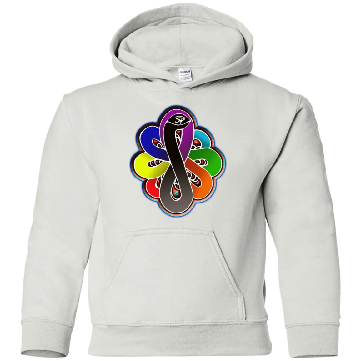 Infinity Snake of B-mwelo(chakras) Youth Pullover Hoodie