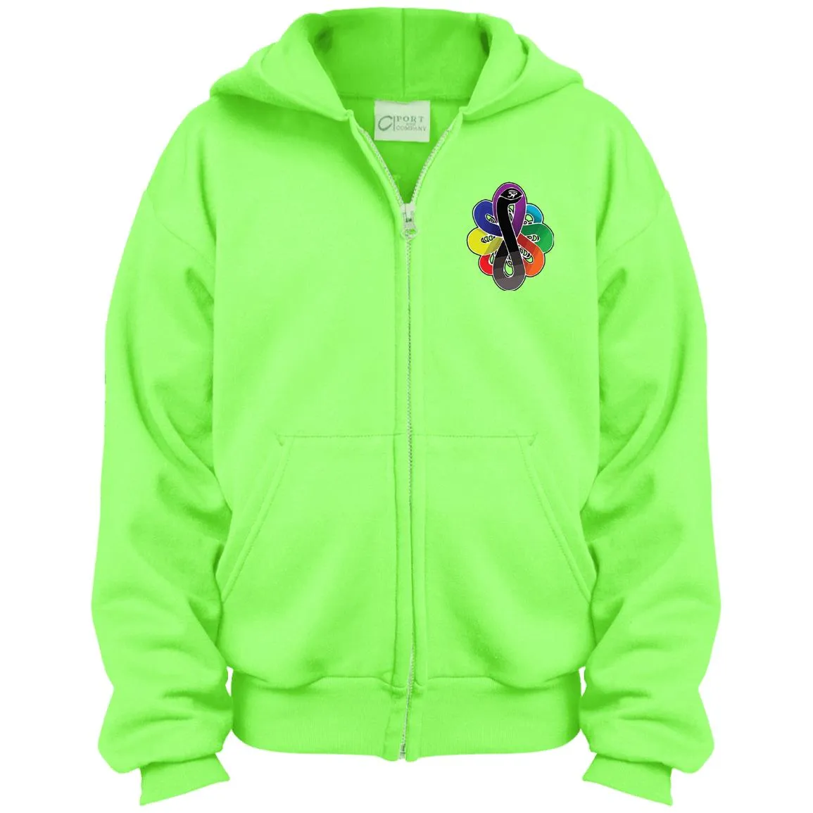 Infinity Snake of B-Mwelo(chakra)Youth Full Zip Hoodie