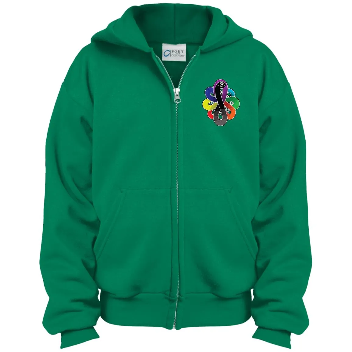 Infinity Snake of B-Mwelo(chakra)Youth Full Zip Hoodie