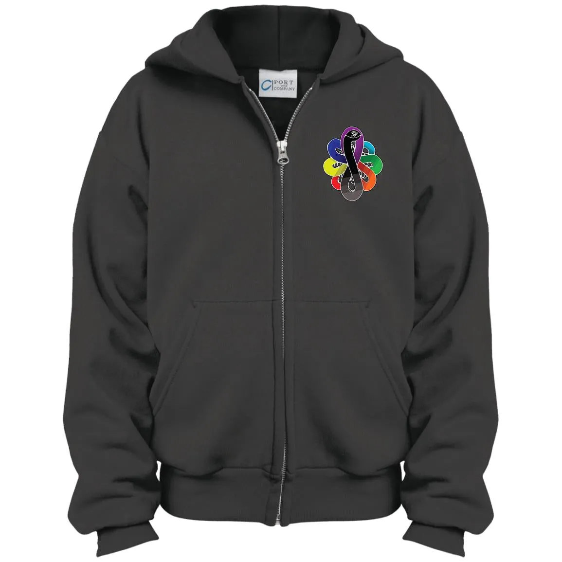 Infinity Snake of B-Mwelo(chakra)Youth Full Zip Hoodie