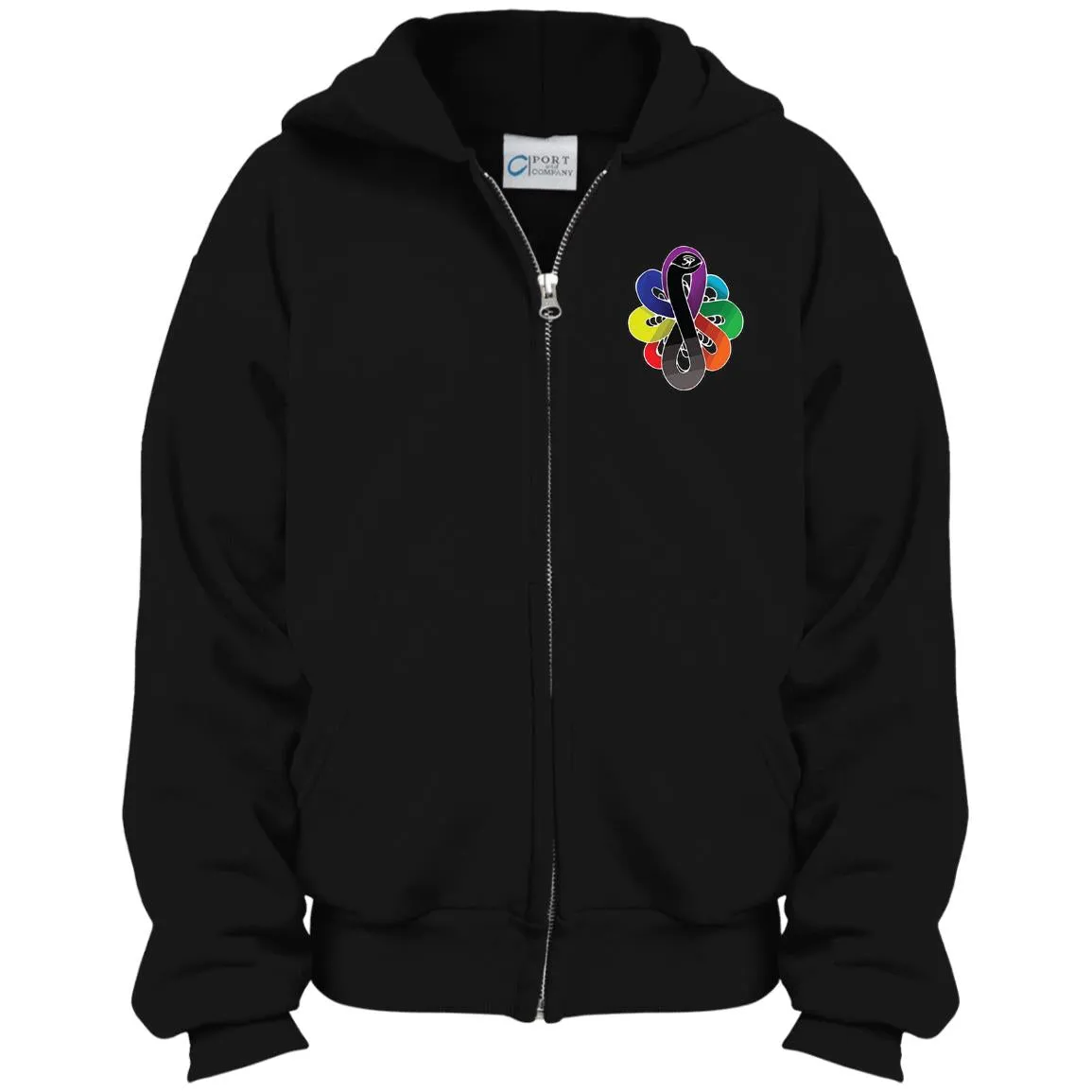 Infinity Snake of B-Mwelo(chakra)Youth Full Zip Hoodie