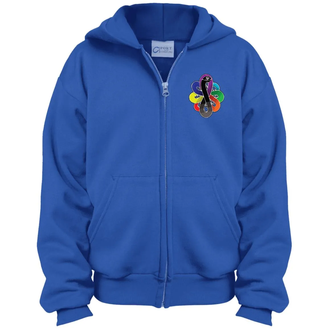 Infinity Snake of B-Mwelo(chakra)Youth Full Zip Hoodie