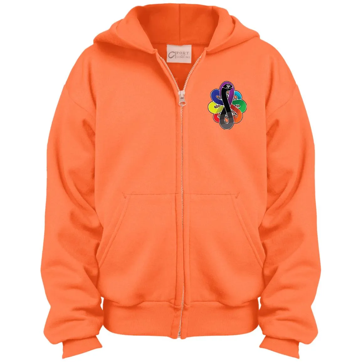 Infinity Snake of B-Mwelo(chakra)Youth Full Zip Hoodie