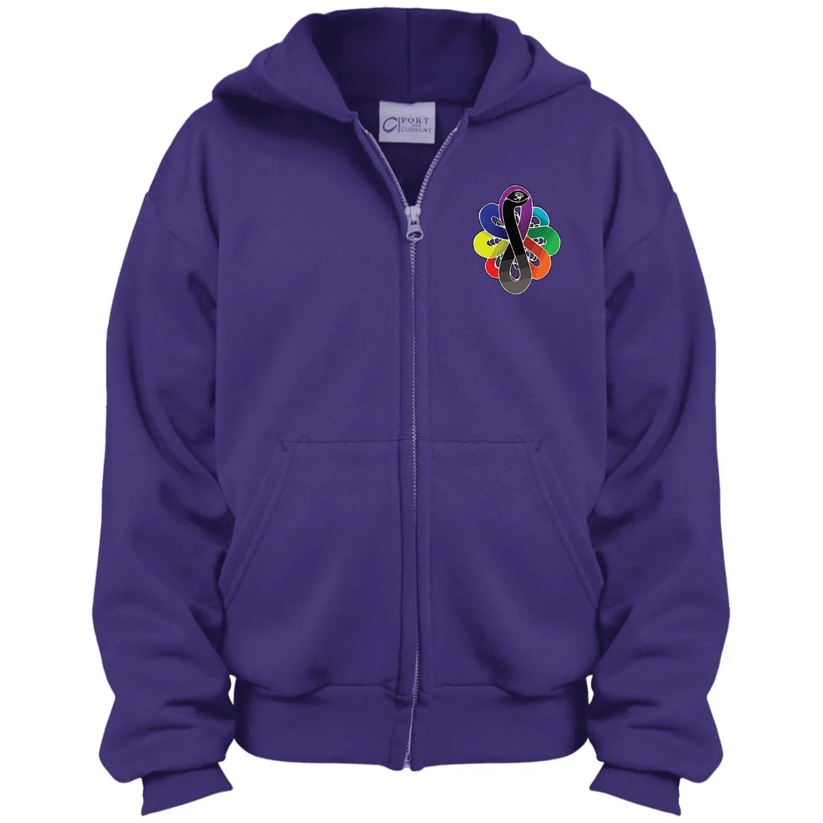 Infinity Snake of B-Mwelo(chakra)Youth Full Zip Hoodie