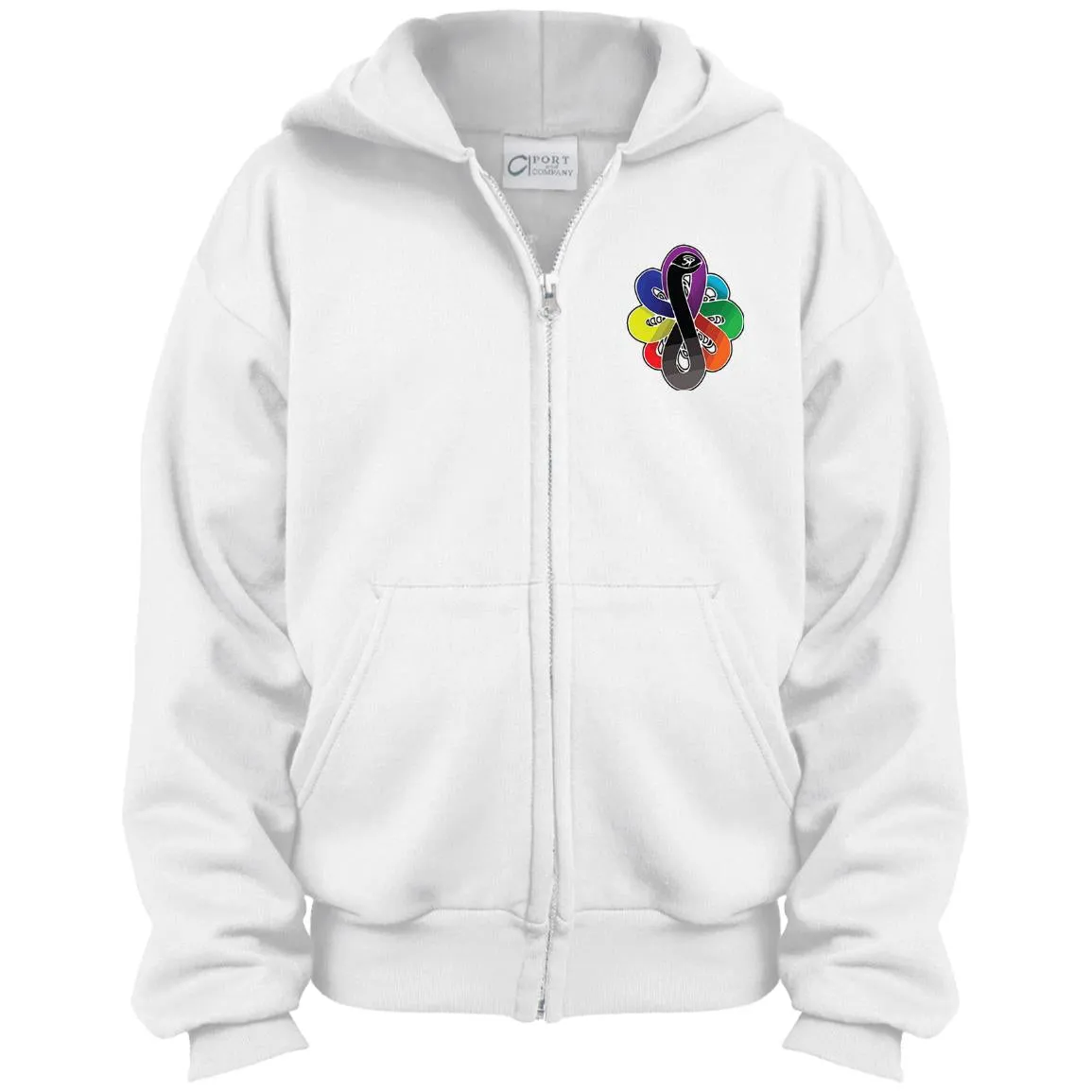 Infinity Snake of B-Mwelo(chakra)Youth Full Zip Hoodie