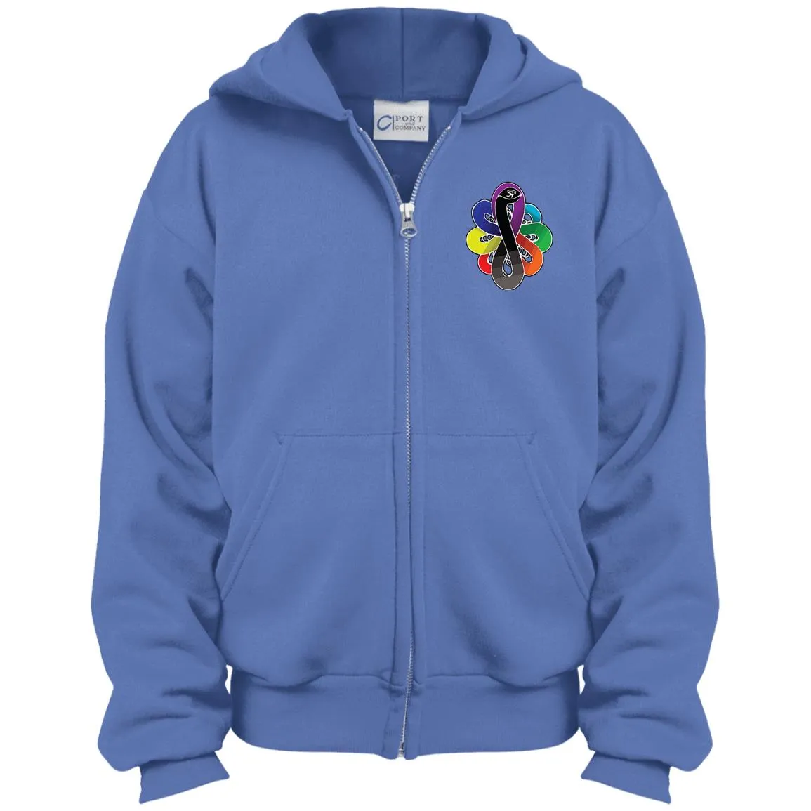 Infinity Snake of B-Mwelo(chakra)Youth Full Zip Hoodie