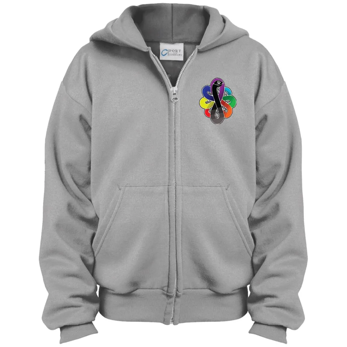 Infinity Snake of B-Mwelo(chakra)Youth Full Zip Hoodie