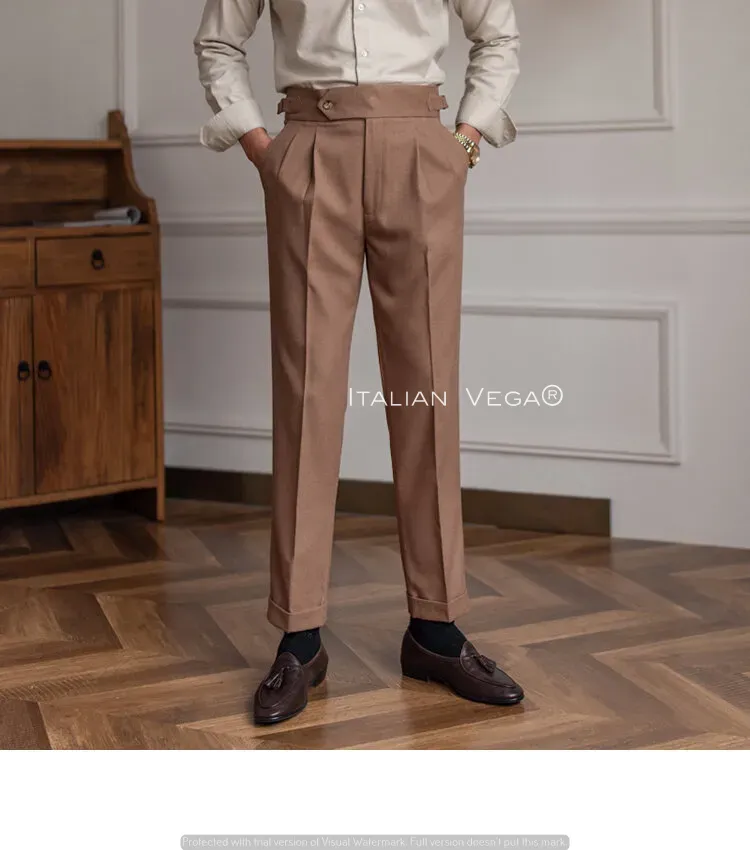 Italian Khakhi Signature Formal Gurkha Pants by ITALIAN VEGA®