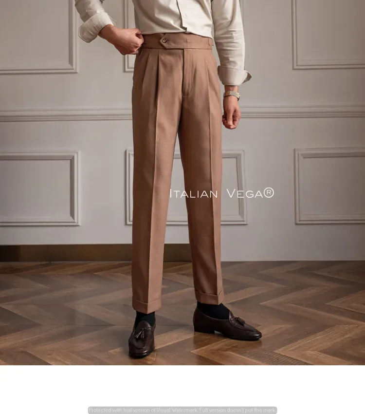 Italian Khakhi Signature Formal Gurkha Pants by ITALIAN VEGA®