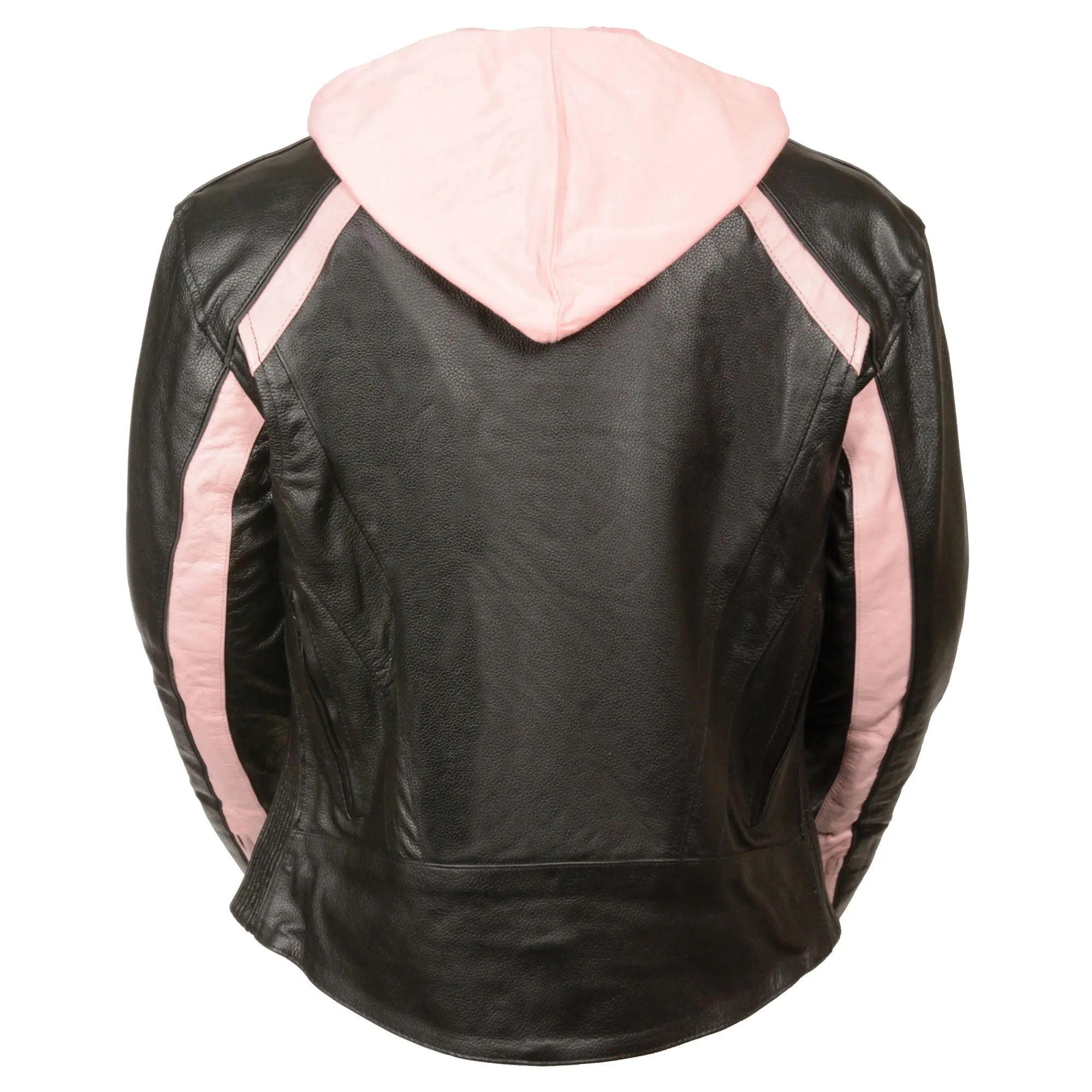 Ladies Striped Jacket w/ Zip-Out Hoodie