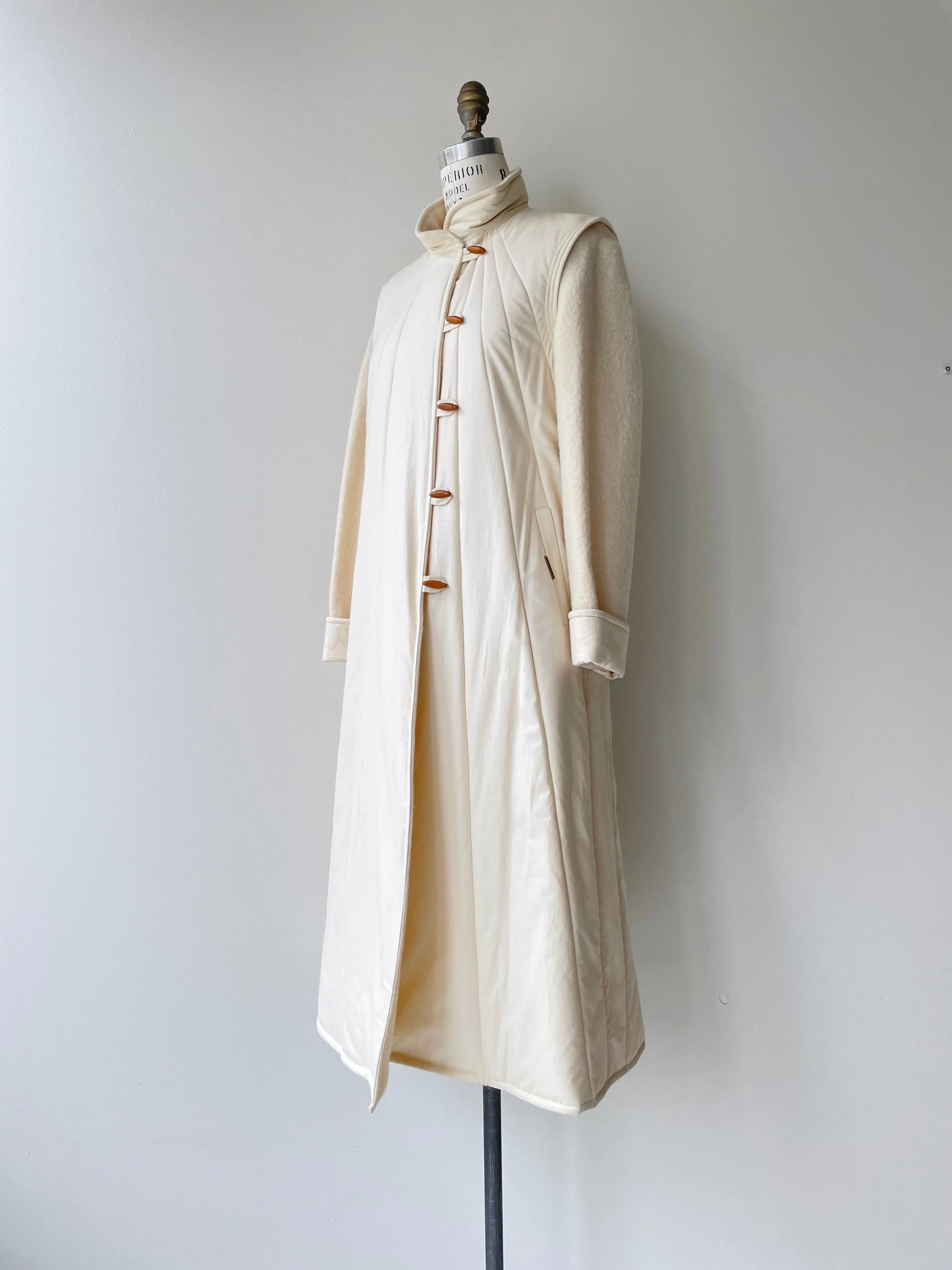 Laraaji Quilted Cotton & Wool Coat