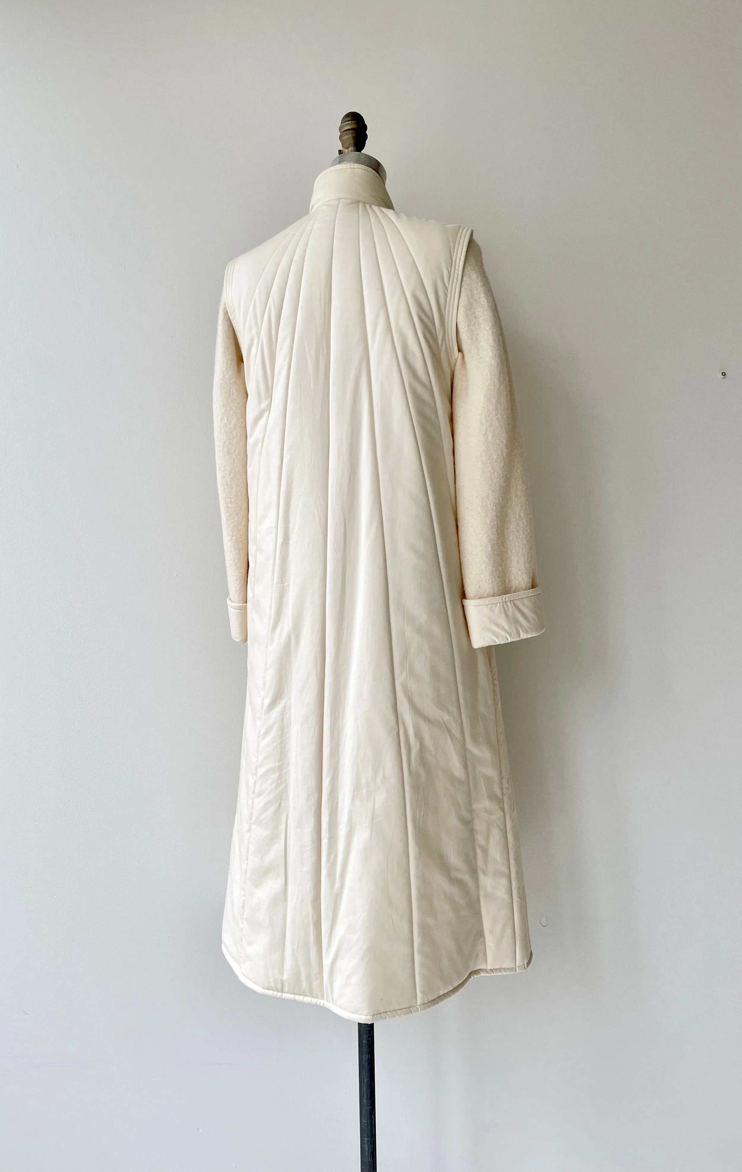 Laraaji Quilted Cotton & Wool Coat