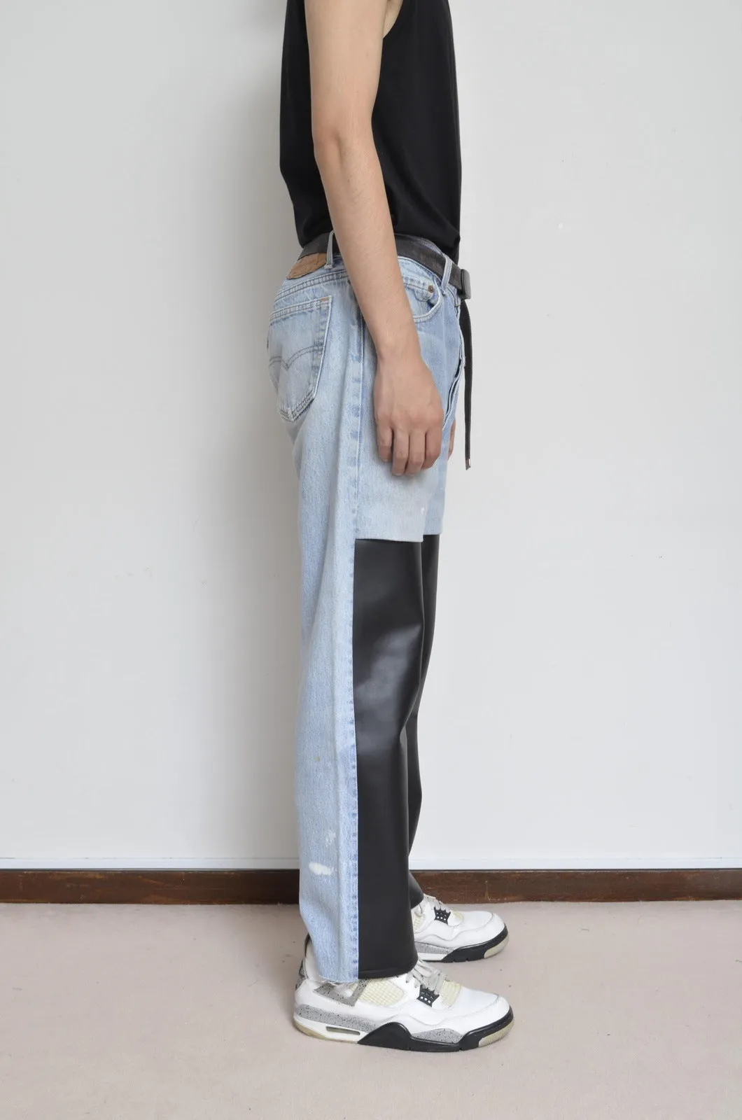 LEATHER SLIT PT B/BLK_01