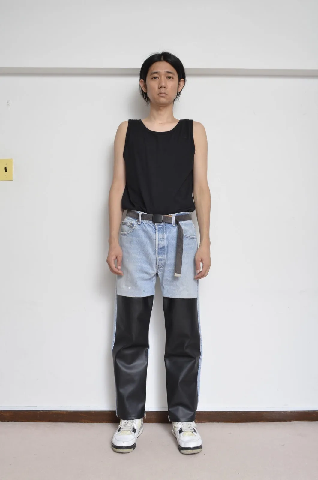 LEATHER SLIT PT B/BLK_01