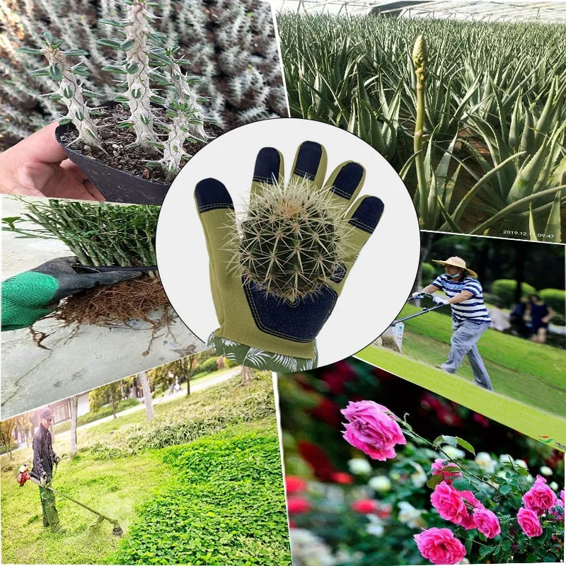 Long Gardening Gloves for Women Thorn Proof Gloves,Men's Rose Pruning Garden Gloves with Touch Screen,Breathable Work Gloves