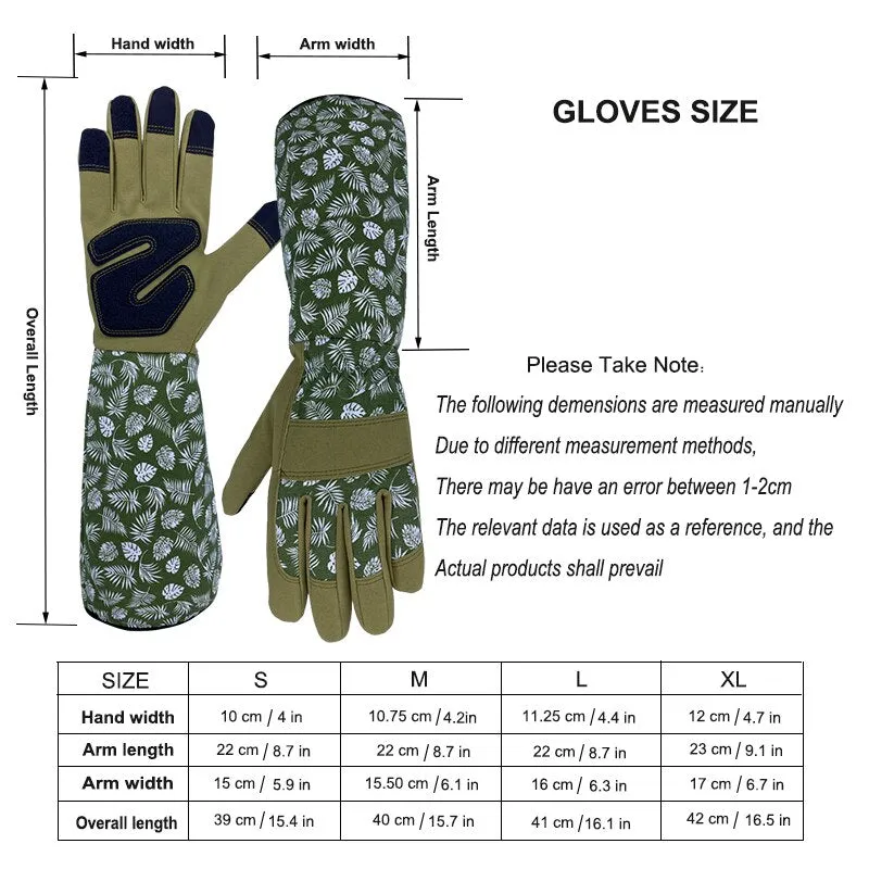 Long Gardening Gloves for Women Thorn Proof Gloves,Men's Rose Pruning Garden Gloves with Touch Screen,Breathable Work Gloves