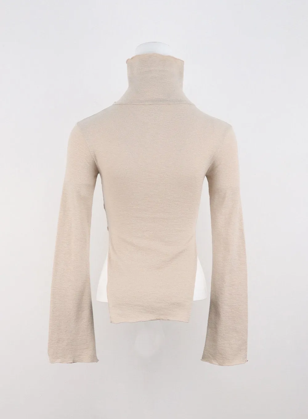 Long Sleeve Top with High Neck Collar CO319