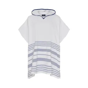 Malibu Beach Poncho - White/SR Navy