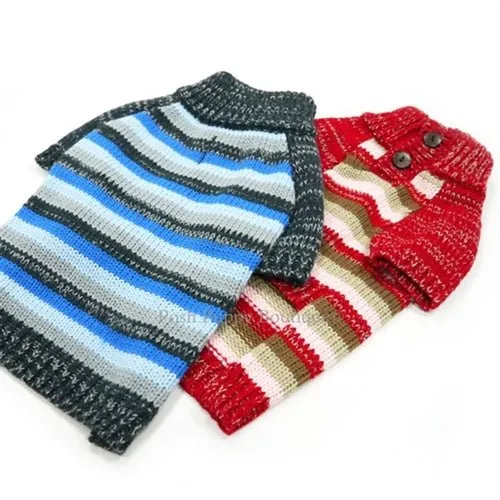 Marl Stripes Sweater- Red