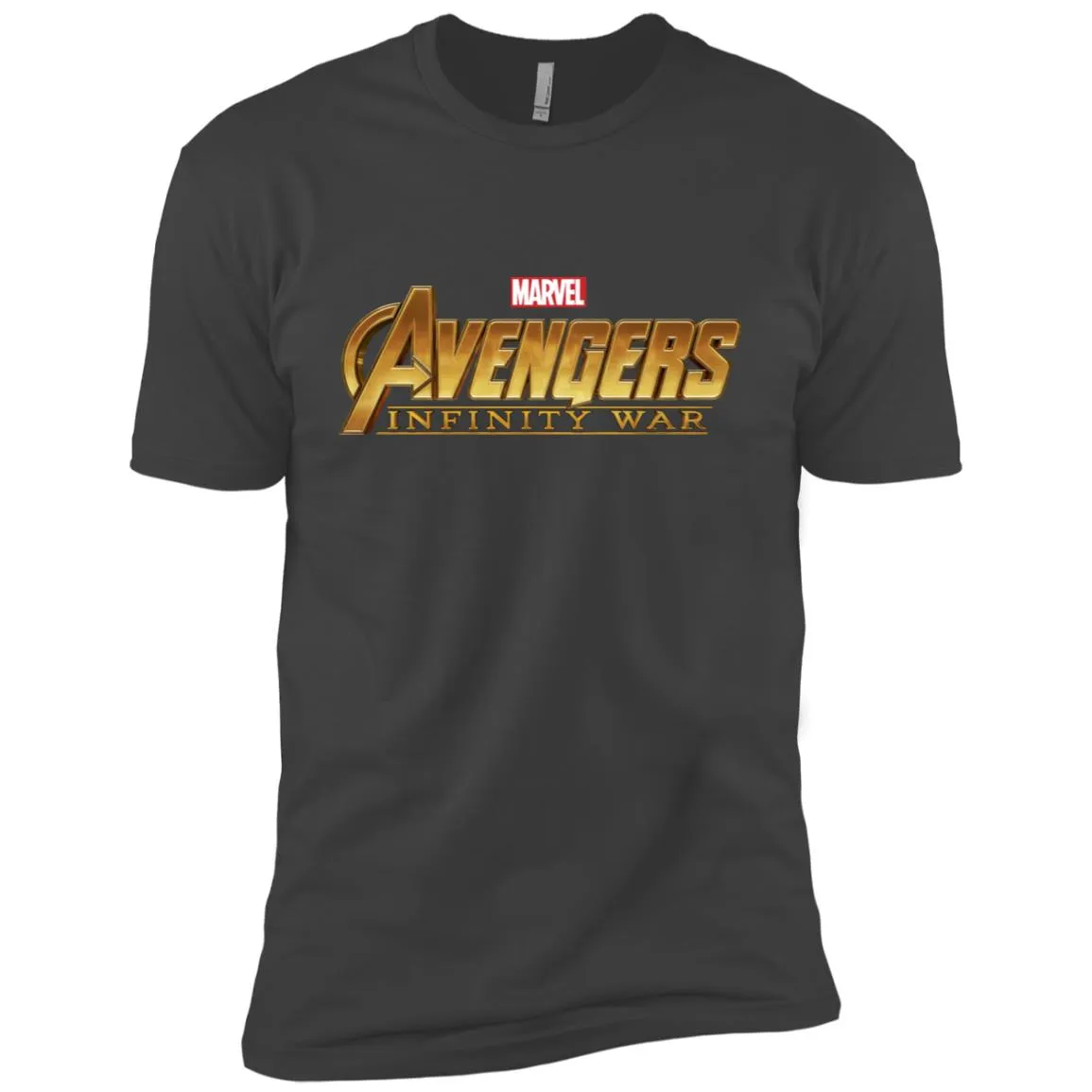 Marvel Avengers Infinity War Golden Logo Men Short Sleeve T-Shirt