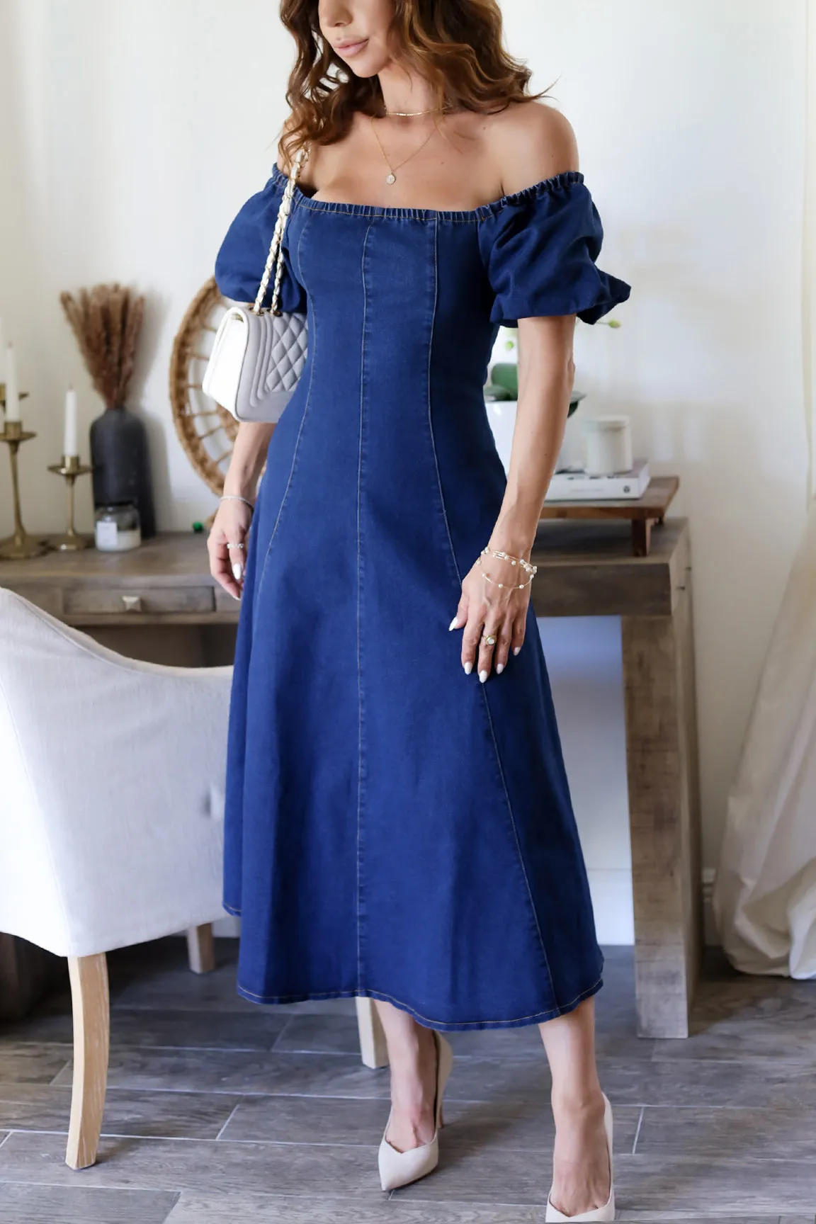 Meadow Denim Midi