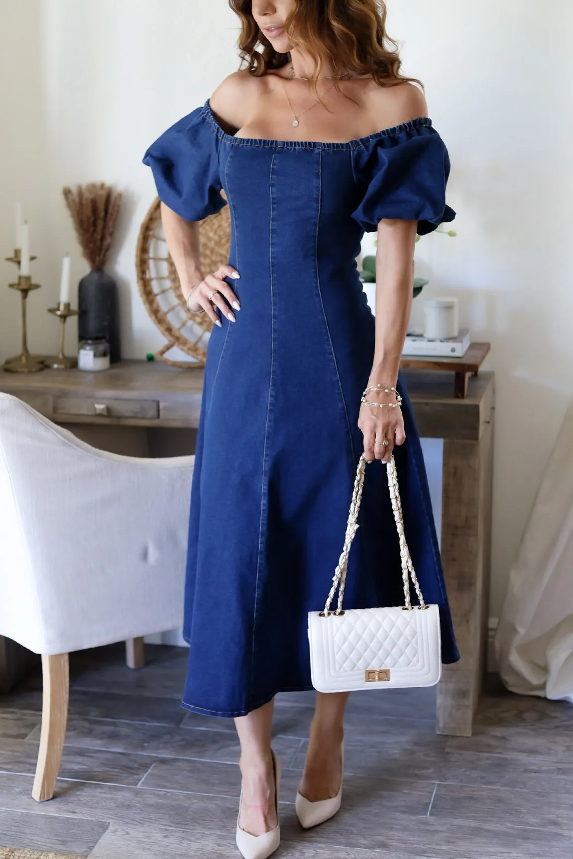 Meadow Denim Midi