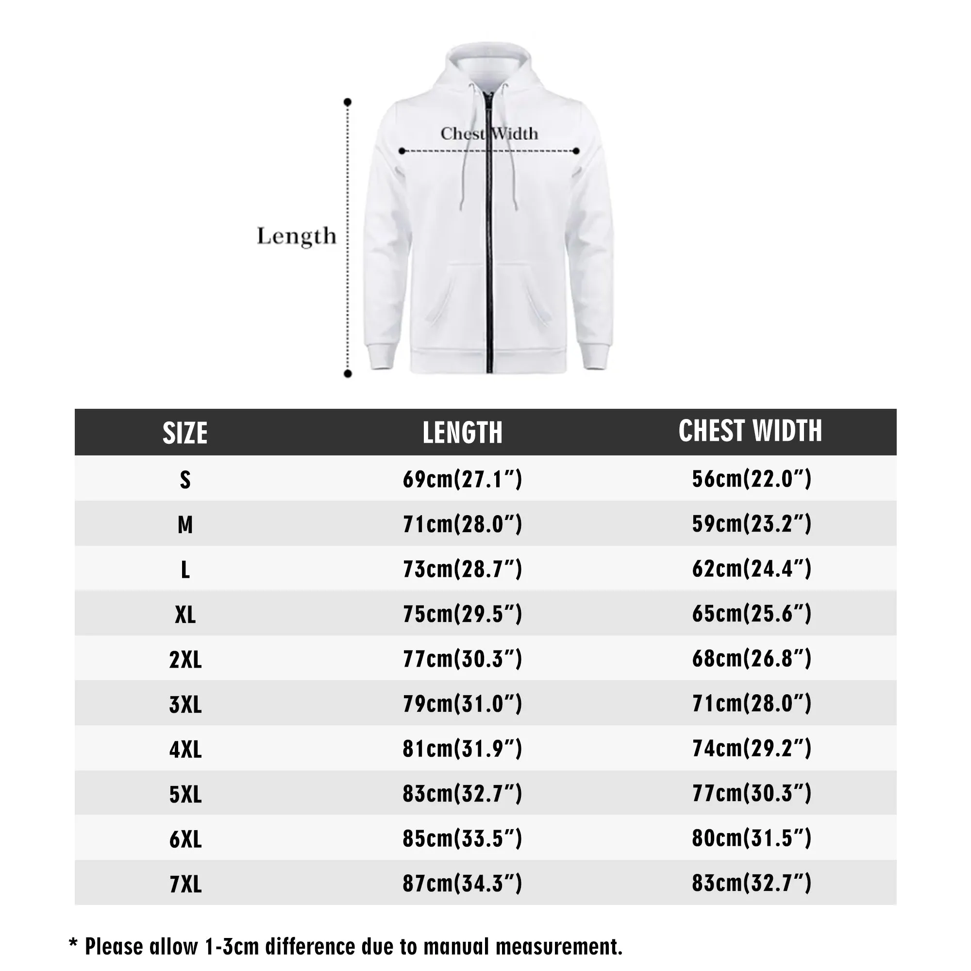 Mens Hidden Cross Classic Zip Up Hoodie Warm Jacket