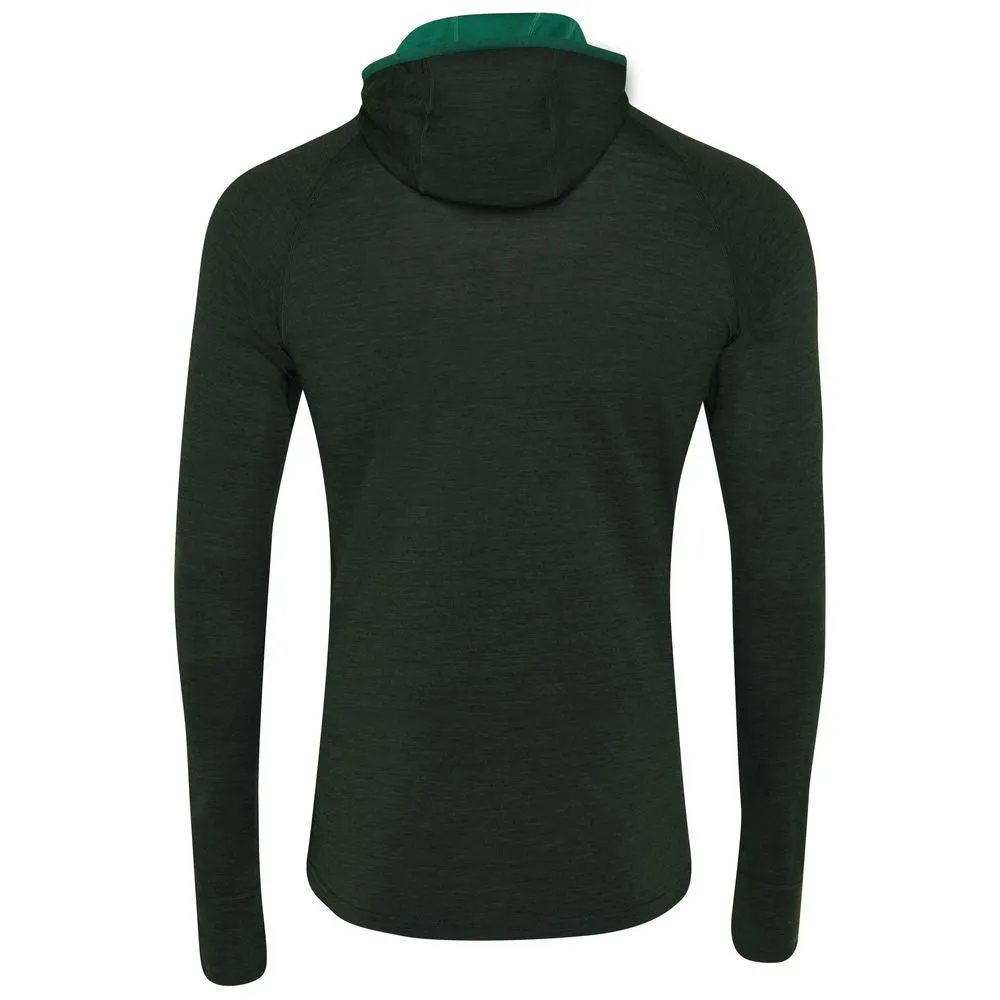 Mens Merino 200 Zip Neck Hoodie (Forest)