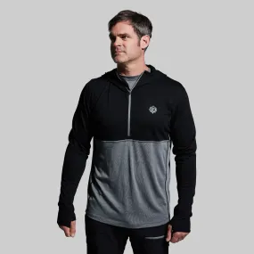 Men's Ridgeline Half Zip Hoodie (Black)