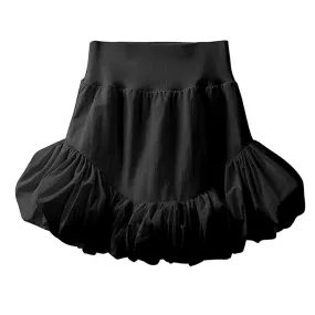 Minimalist Skirts For Women High Waist Folds Mini Temperament Elegant Ball Gown Skirt Female Fashion Summer Clothes