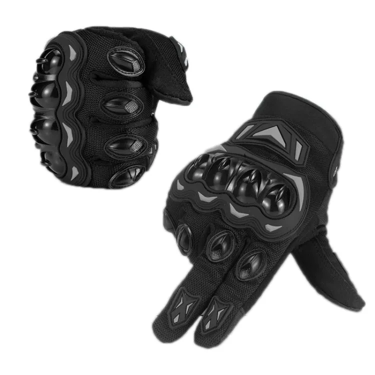 Motorcycle Outdoor Riding Non-slip Touch Screen Sun Protection Gloves, Size: M(Black)