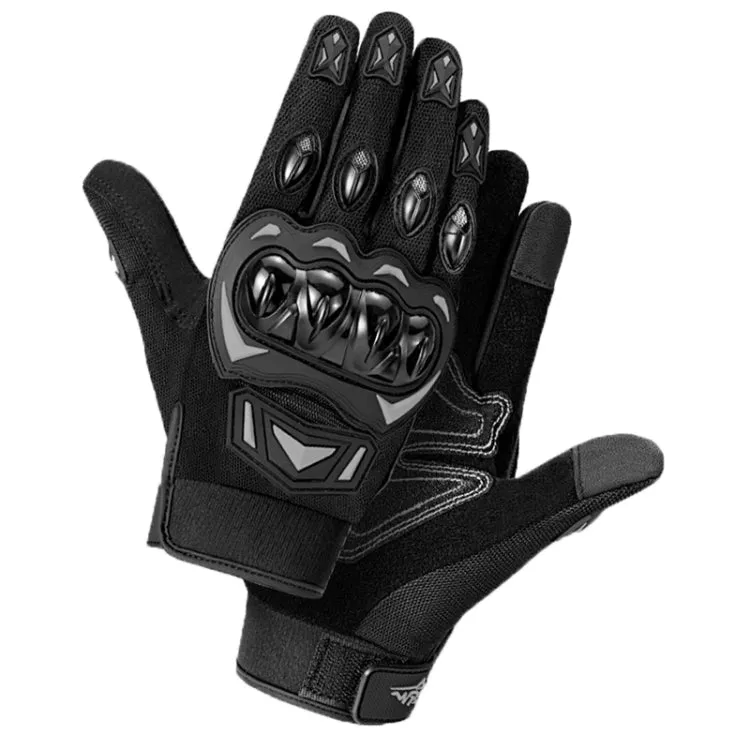 Motorcycle Outdoor Riding Non-slip Touch Screen Sun Protection Gloves, Size: M(Black)