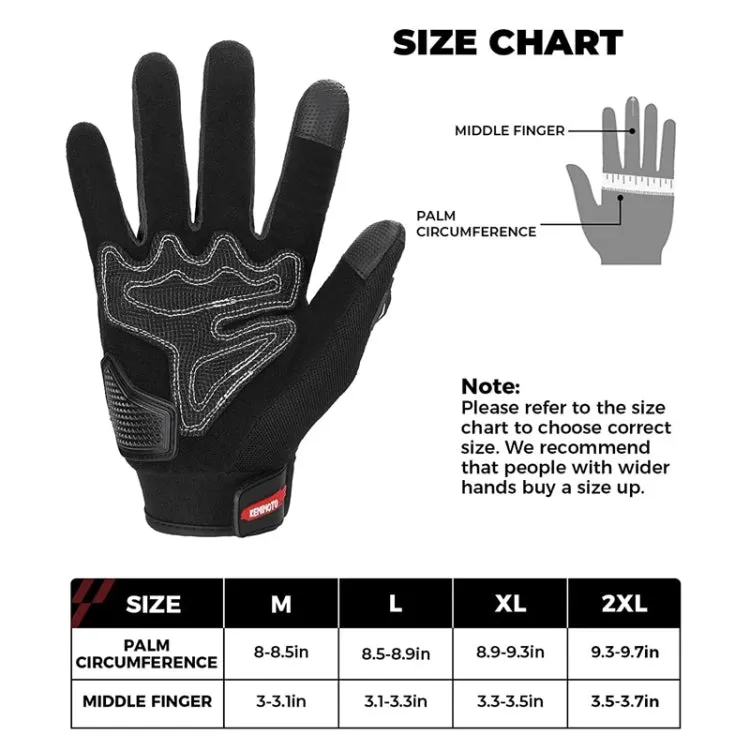 Motorcycle Outdoor Riding Non-slip Touch Screen Sun Protection Gloves, Size: M(Black)