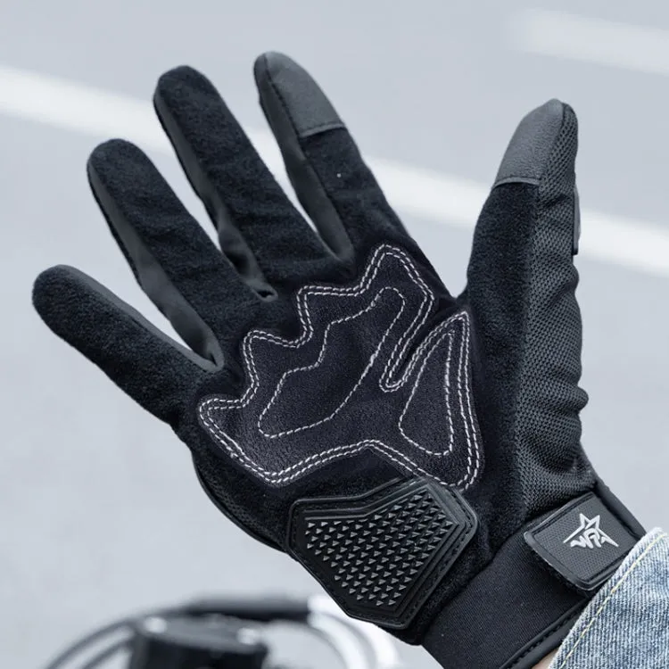 Motorcycle Outdoor Riding Non-slip Touch Screen Sun Protection Gloves, Size: M(Black)