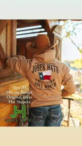 New 2023 JH  Hoodie Russet Original Texas Hat Shapers