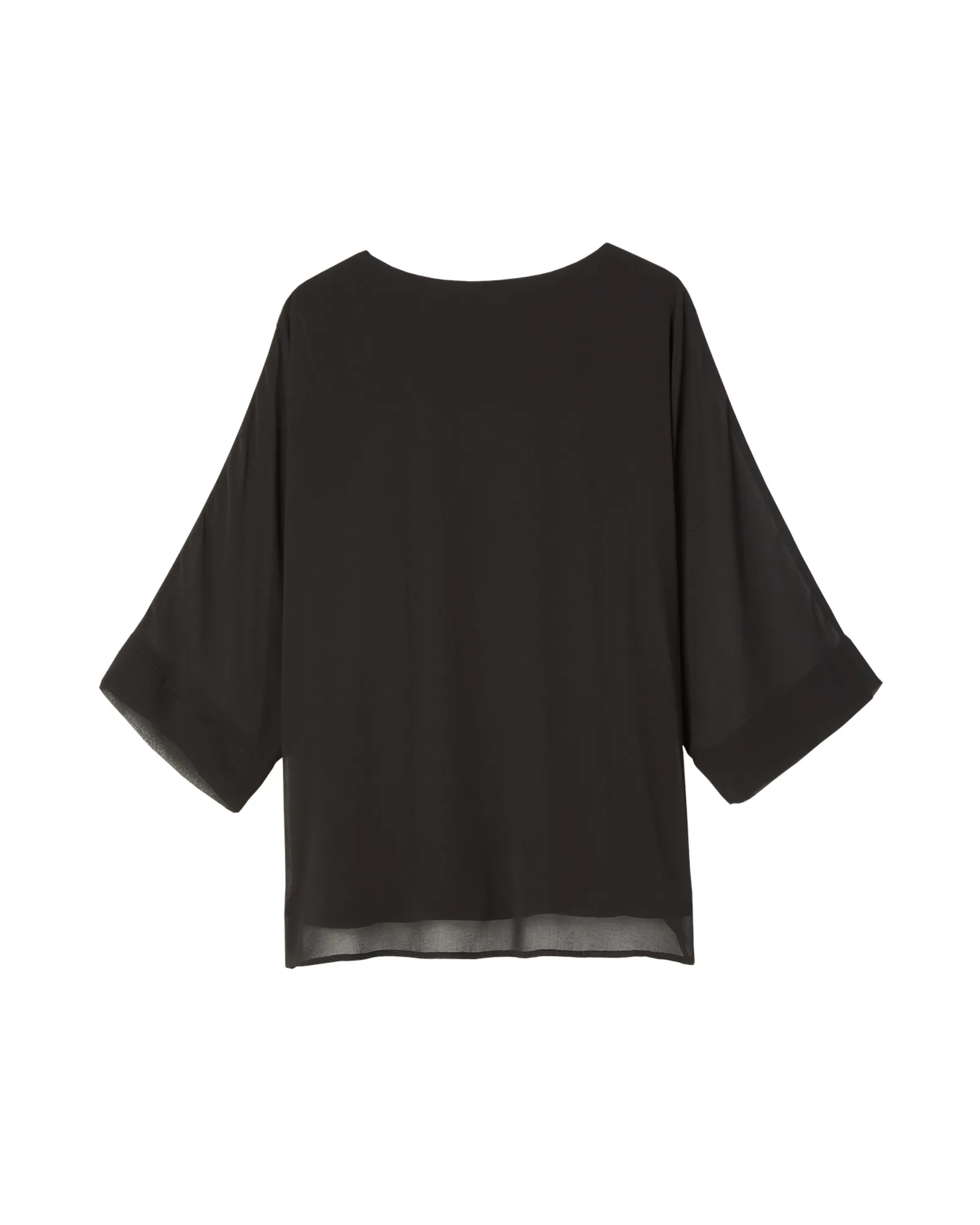 Nicole V-Neck Kimono Sleeve Blouse | Black