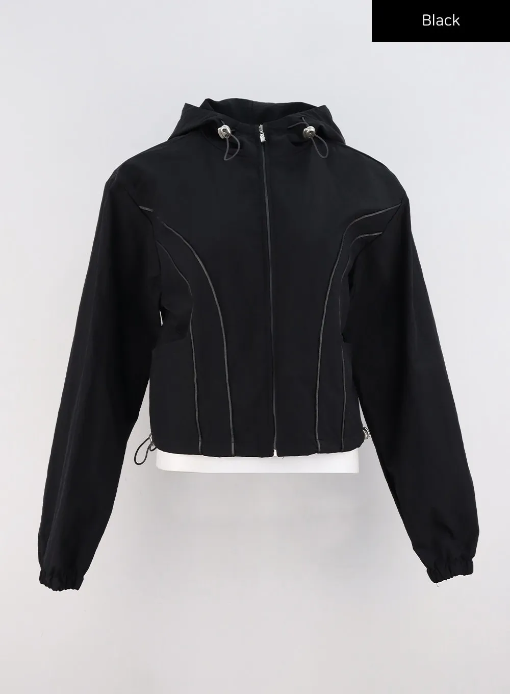 Nylon Long Sleeve Hooded Jacket CS327