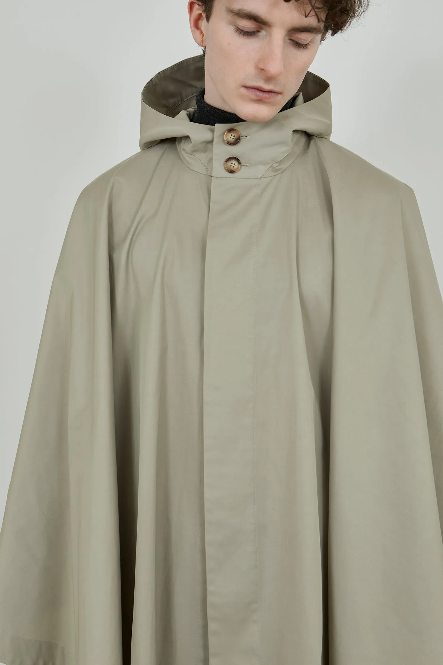 Odin poncho | Beige - Water repellent organic cotton