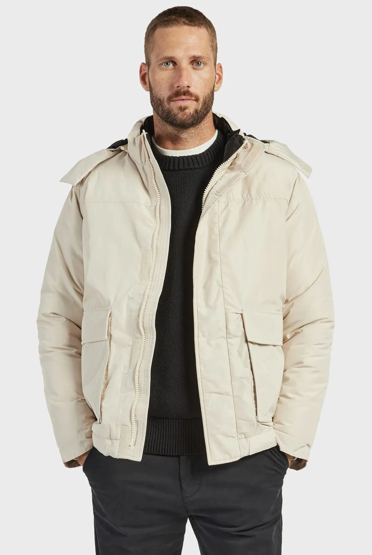 Oregon Puffer Jacket in Macadamia