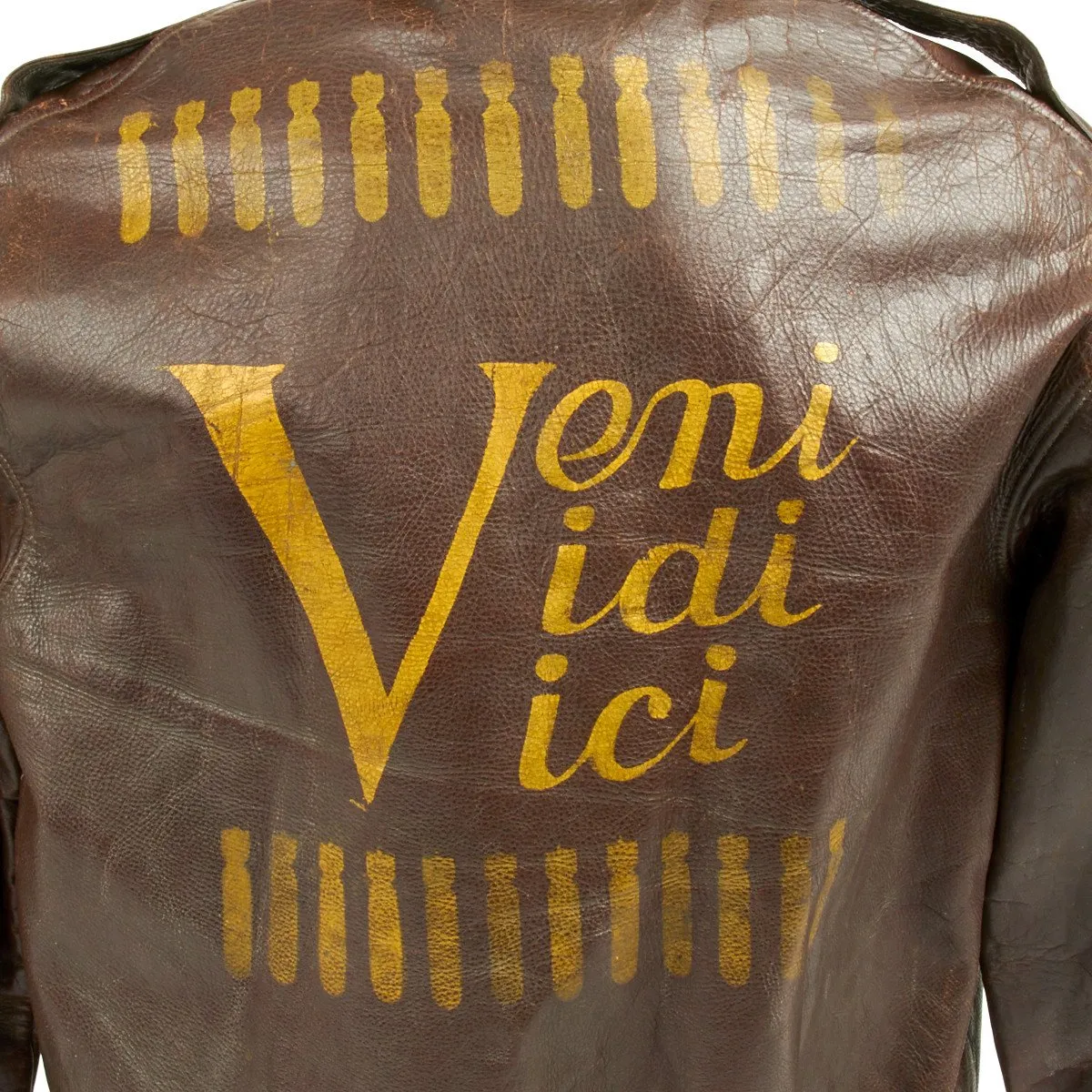 Original U.S. WWII B-17 Bomber Veni Vidi Vici A-2 Flight Jacket (Size 42)