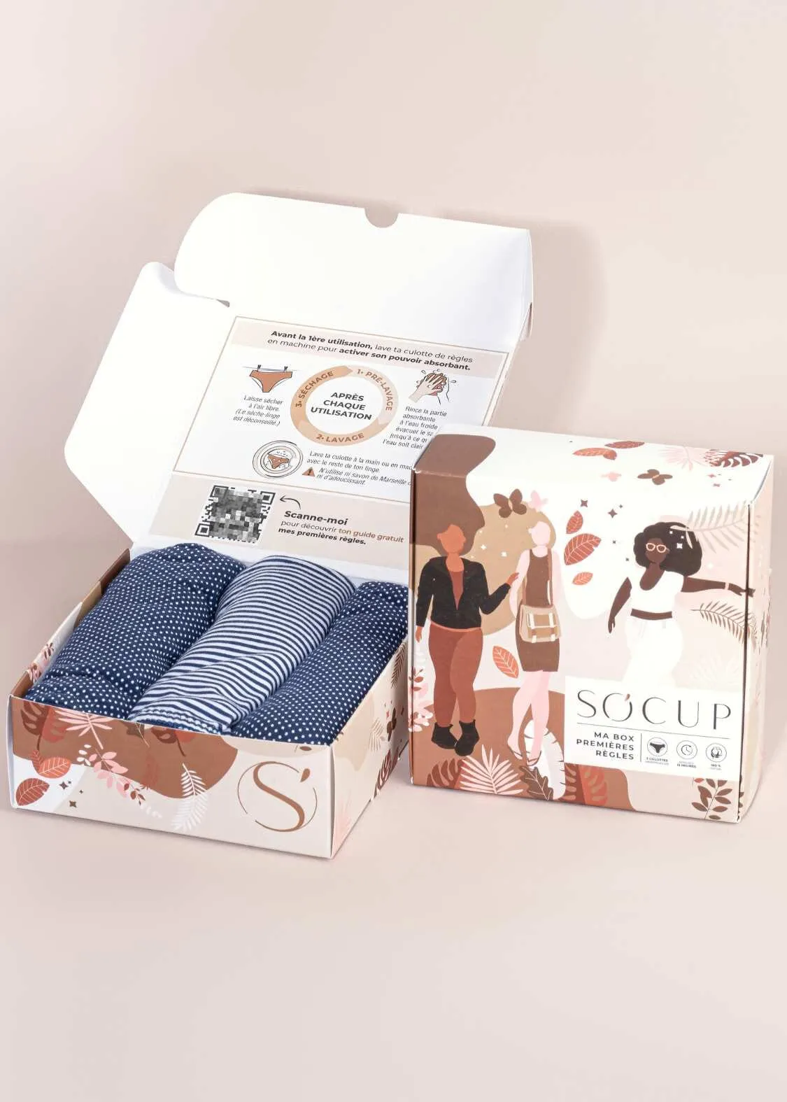 Pack 3 Culottes Menstruelles Ado Flux Abondant (Nuit)