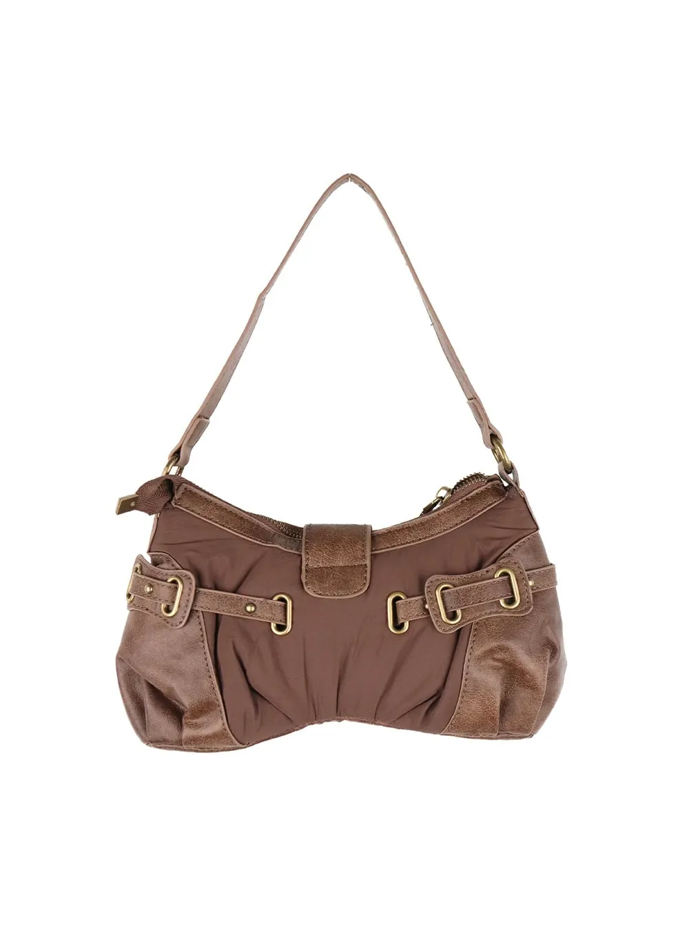 Patched Buckle Shoulder Bag OA426