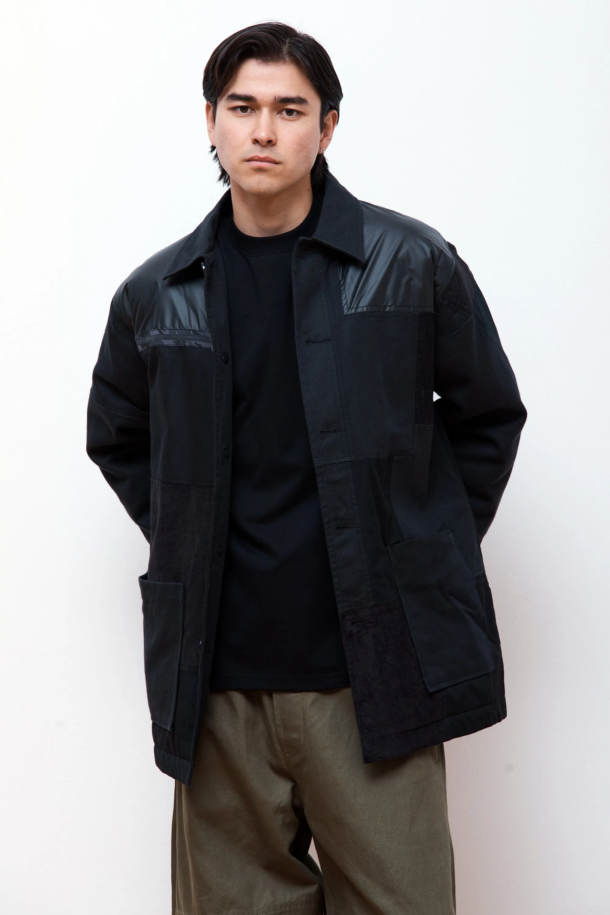 Patchwork Donkey Jacket Black