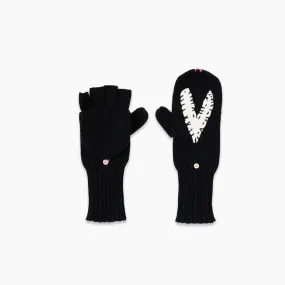 Patchwork Heart Cashmittens ~ Black