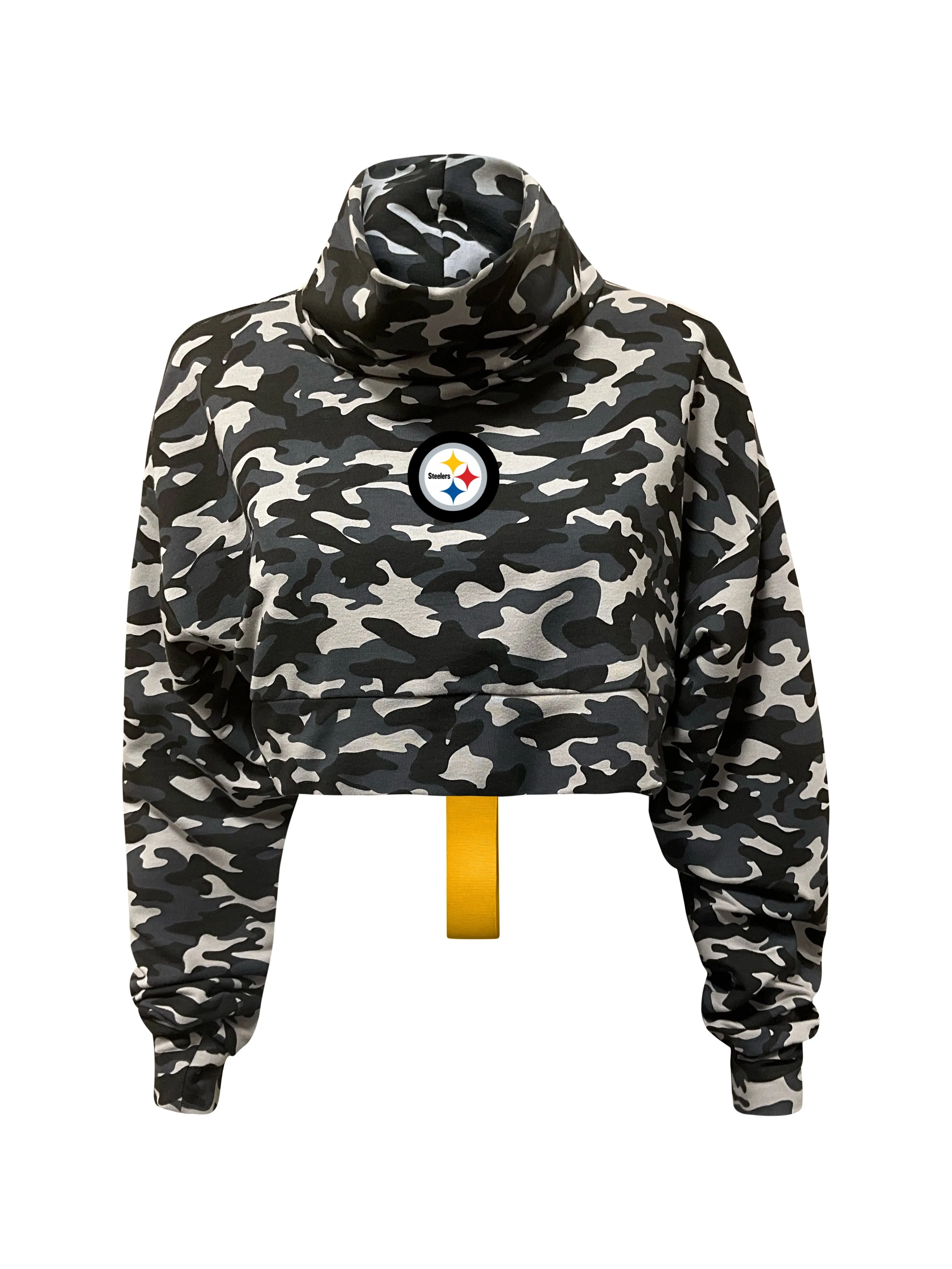 Pittsburgh Steelers Crop Camo Sweatshirt