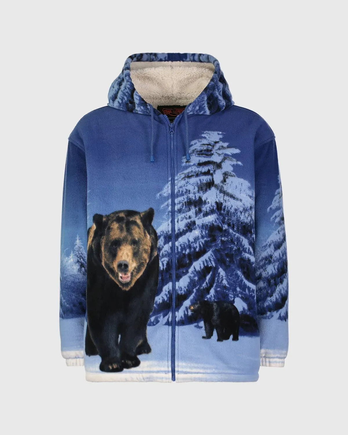 Plush Sherpa Full-Zip Animal Hoodie