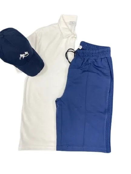 Polo T-Shirt, Bermuda Short and Hat Set (3-Piece)