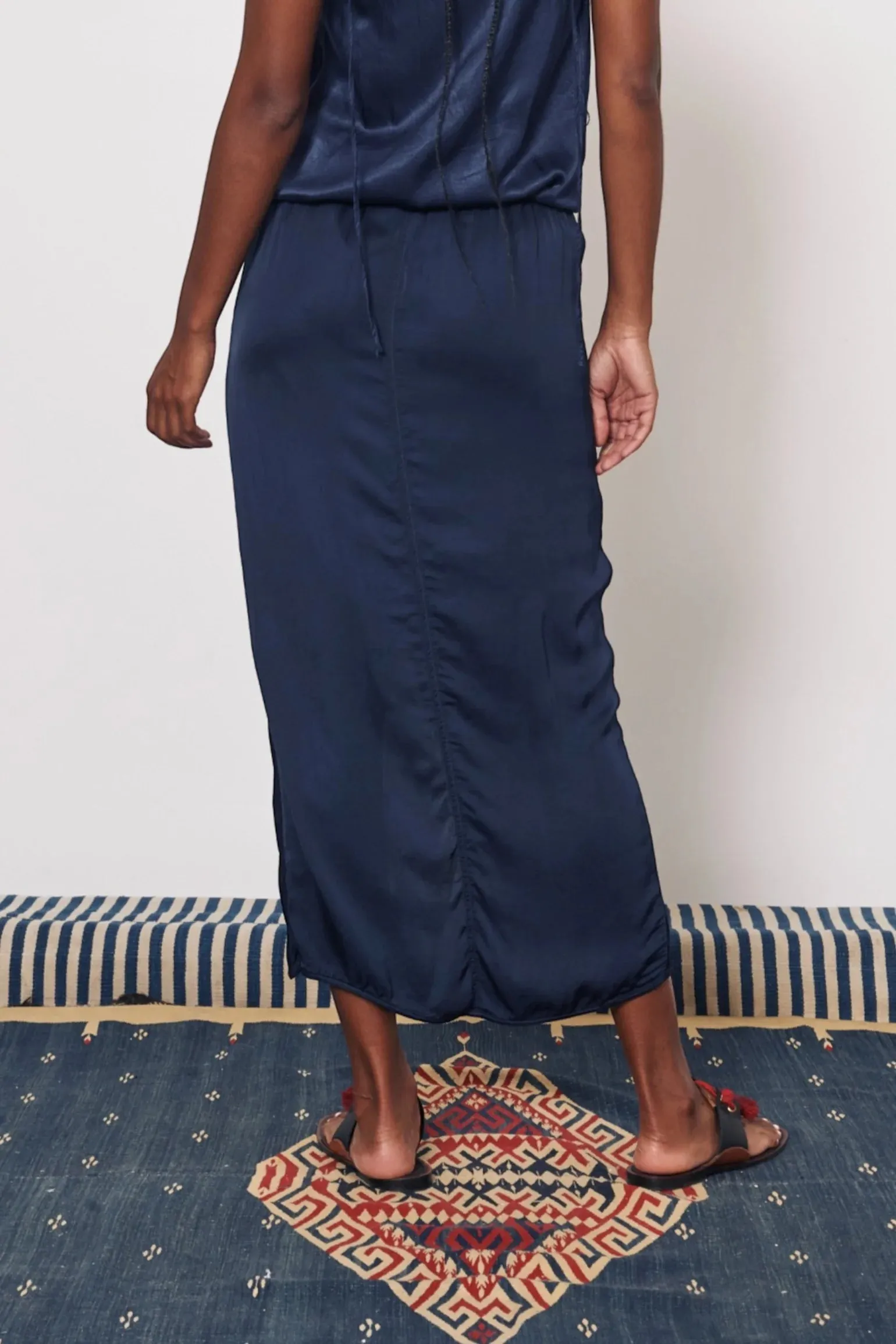 PRETORIA MIDI SKIRT - MIDNIGHT